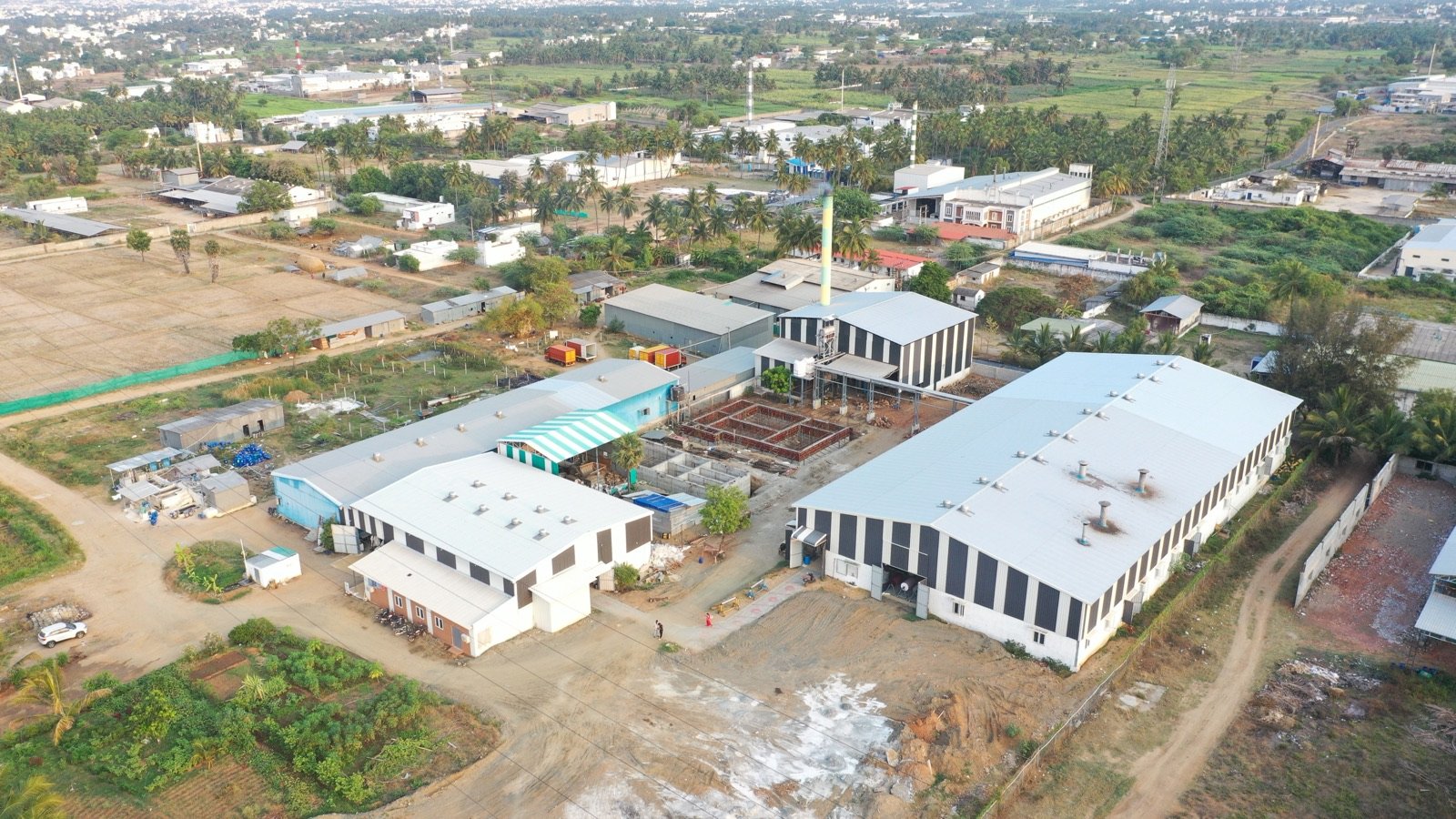 Sri Vinayaga Mills facility from above